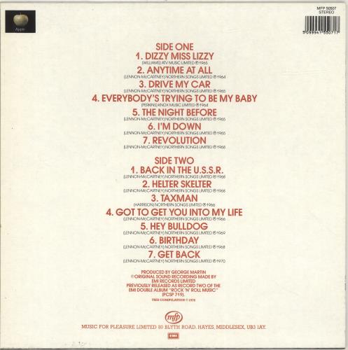 The Beatles Rock N Roll Music Volume 2 UK vinyl LP album (LP